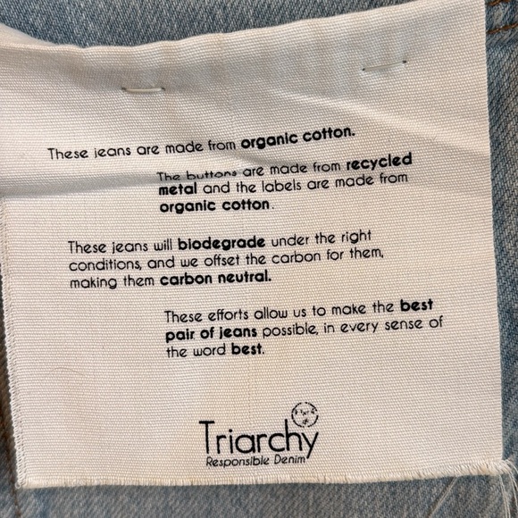 NWT Triarchy Women's Blue High-Rise Straight-Leg Distressed Jeans SZ 29 - Picture 8 of 8